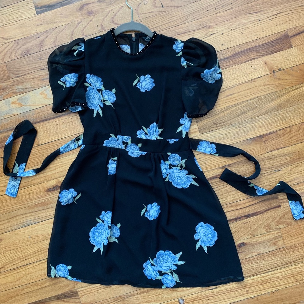 TopShop Blue Hydrangea Dress
